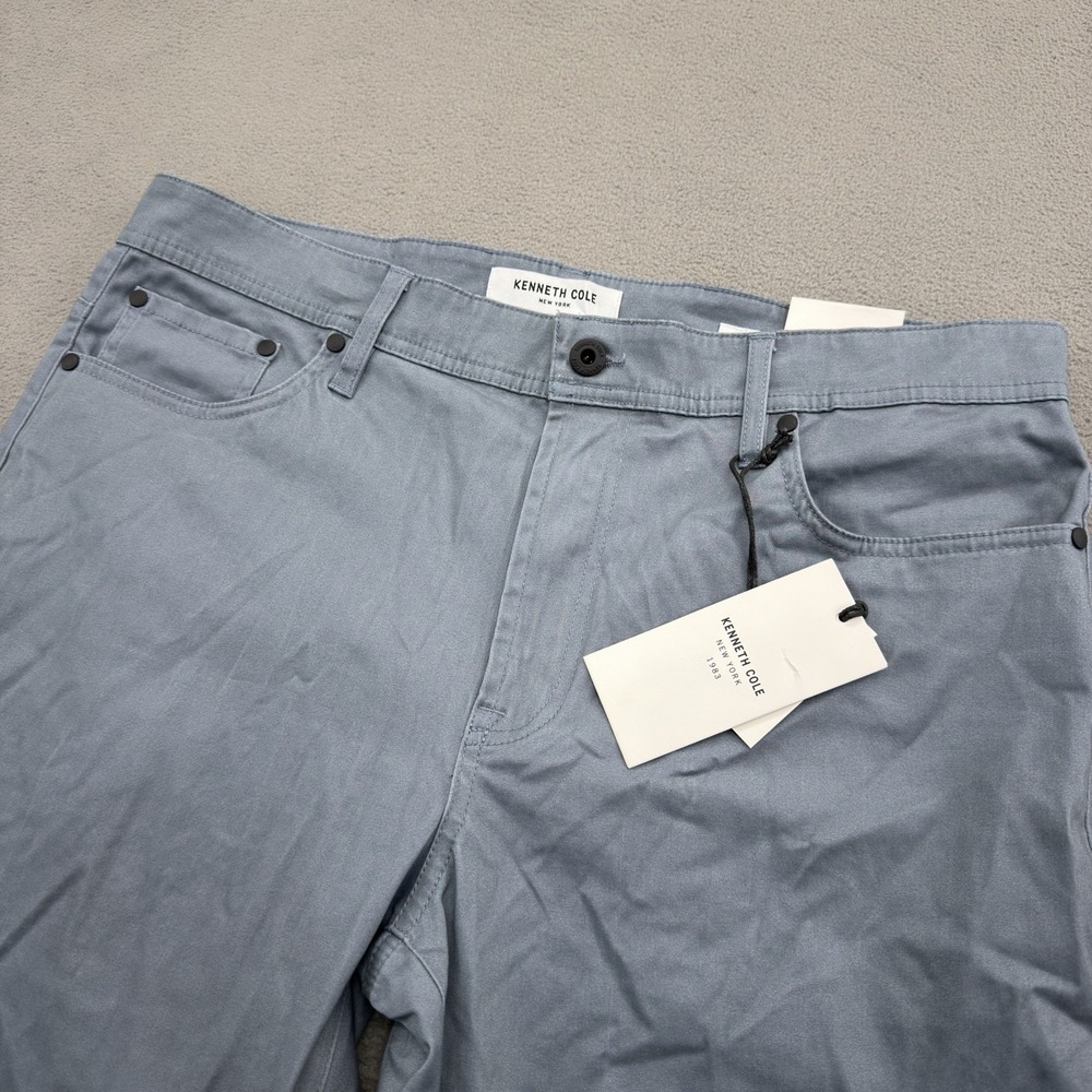 Kenneth Cole Jeans Pants Mens 35x30 Blue Slim Fit Stretch 5-Pocket $79 NEW